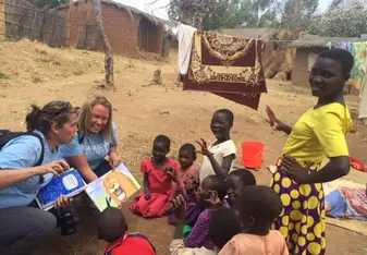 Reading to the children