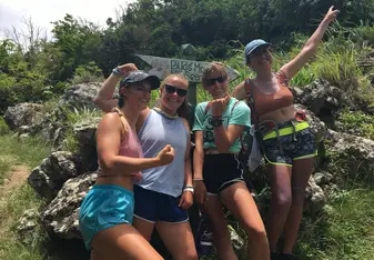Ocean Star Crew hiking on Saba!