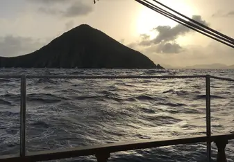 Sunset underway headed towards our next destination