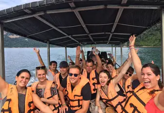 Group on the way to Khao Sok