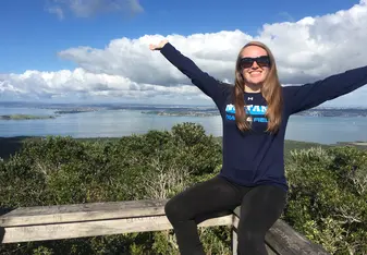 On top of Rangitoto Island over looking Auckland Central