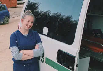 Preparing to go on an ambulance call