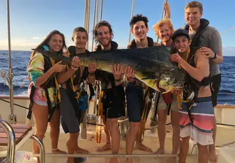 Catching Mahi Mahi off the boat.