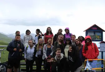 All of our TFT crew at the top of a mountain in Switzerland!