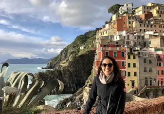 This was taken during the peak moment of sunlight in Riomaggiore, Cinque Terre. Cinque Terre is a group of five seaside towns located on the Italian Riviera coastline. I highly recommend visiting! 