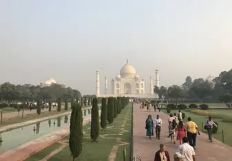 The Taj Mahal at dawn