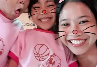 Selfie time with the children! They sure do love taking photos, especially those with filters!/