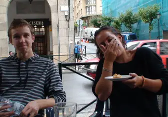 Having fun in Bilbao