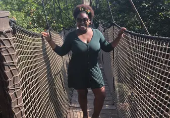 Me on the canopy walk at the Botannical Garden near the University of Ghana!