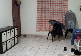 living room, not a single comfortable thing to sit on