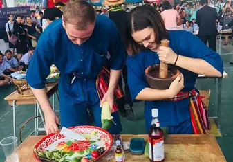 Som Tum making competition in Thailand!