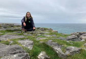 Sitting on the top of a hill at the Aran Islands. 