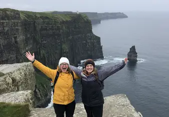 Me and my roommate Mari at the Cliffs of Moher