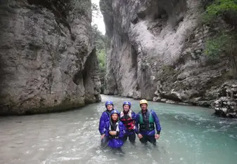 Rafting through Italian mountains 