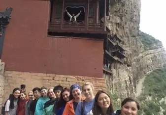 Group photo at the hanging Monasteries