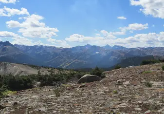 On top of the continental divide ridge in the sawatch range in the Rocky mountains. 