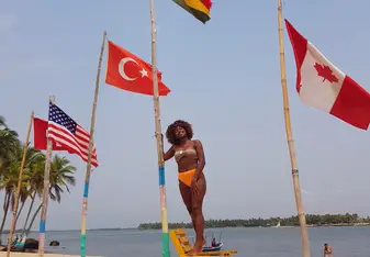 On the beach