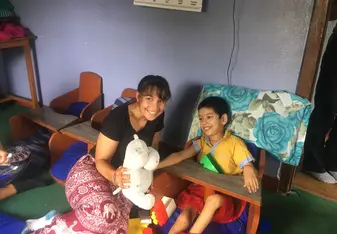 Visiting a care home for children with disabling and learning needs 