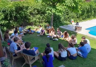 Lessons under the sun,  beside the pool, in the mountains. 