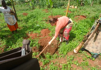 Gardening with the women 