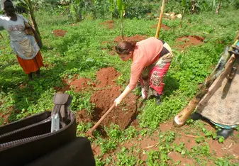 Gardening with the women 