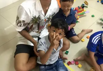 The children and me during playtime