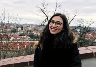 Me and the view of the city on my very first day in Prague
