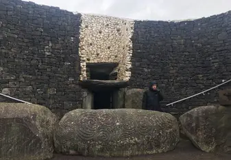The entrance to Newgrange! This was one of the field trips included with the Irish Cultural Heritage Classes and it was an interesting way to see the history of Ireland. This tomb is older than Stonehenge and I was able to go inside! 
