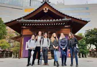 A temple in the center of Fukuoka