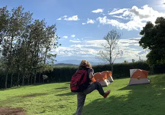 campsite at a primary school