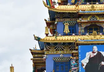 Image from Golden Temple, another stop on the weekend trip. Beautiful monastery with golden features and a rainbow arch.