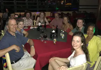 TEFL class Dec 2019 (plus a student learning Spanish) out to dinner