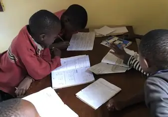 Kids studying 