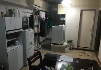 How my room looked like from the doorway. The tatami room is on the right door
