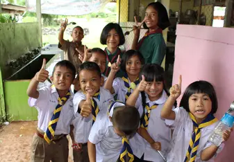 at school 