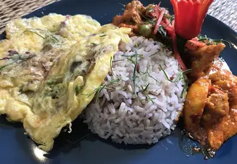 My very first dish that I made in cooking class!
