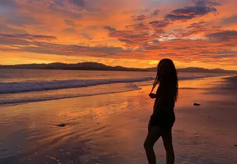 Sunset picture on Puntarenas Beach, Costa Rica
