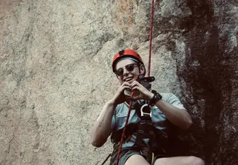 Getting our abseiling hours up. 
