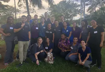 Picture of medical students with a doctor
