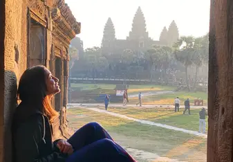 Visiting Angkor Wat temple in Siem Reap
