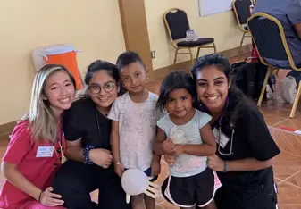 Me and my fellow volunteers with a the kids of the family we helped at the clinic in Liberia 