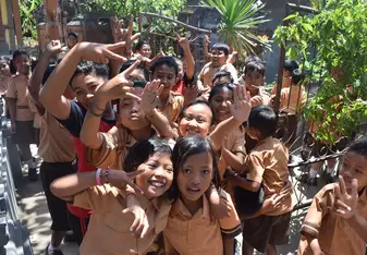 Village children in school