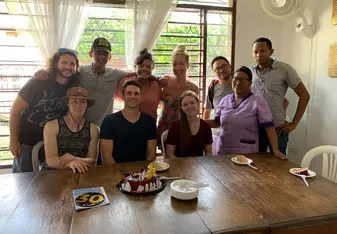 The volunteer group in Colombia