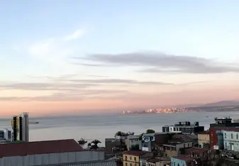 A view of sunset over Valparaiso