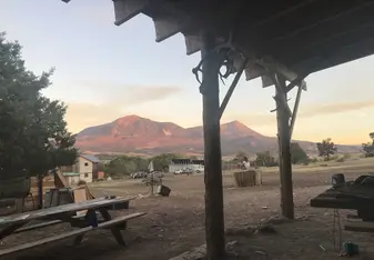 A gorgeous view from the HDC's picnic table area to the mountains and beyond