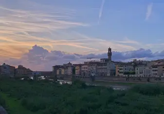A view of the Florentine sky during a bike ride.