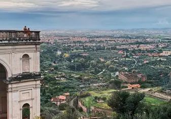 A view from Villa d'Este in Tivoli, Italy