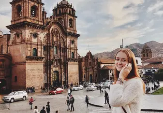 The main plaza in Cusco