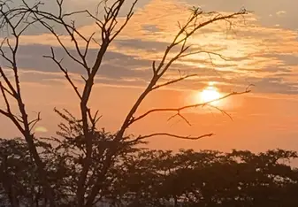 Sunset over Queen Elizabeth national park