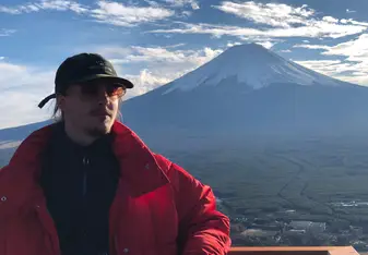 from the kawaguchiko lake observation deck